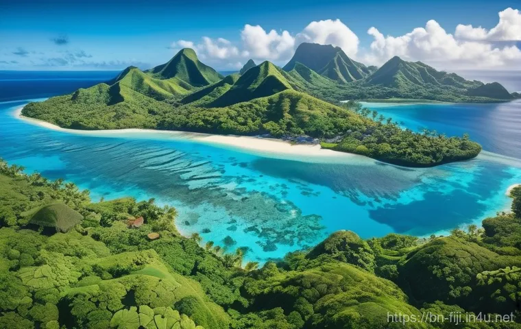 피지의 세계문화유산 - Here are three detailed image generation prompts in English, designed to capture the essence of Fiji...